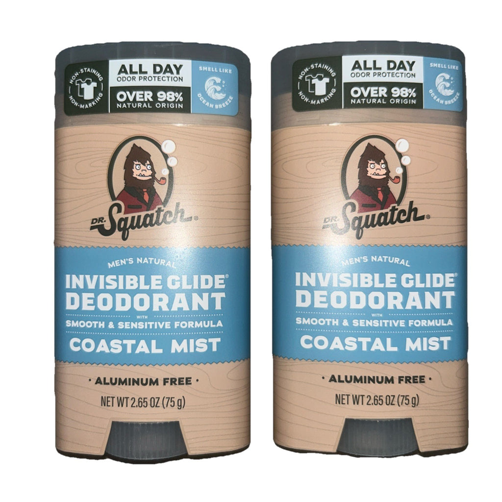 2-Pack Coastal Mist Invisible Solid Deodorant - Non-Staining, Travel Size