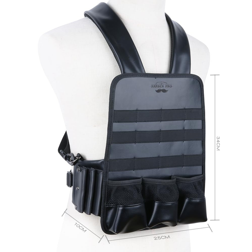 Professional Hairdresser Scissor Holster Pouch Bag Leather Chest Rig for Salon & Barber