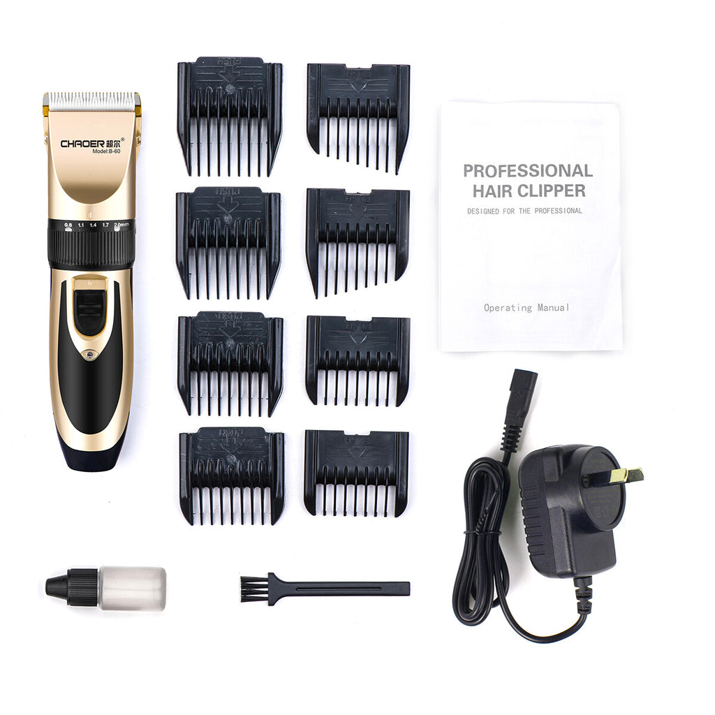 Cordless Hair Clippers Set for Men and Beginners - Rechargeable Barber Razor Kit