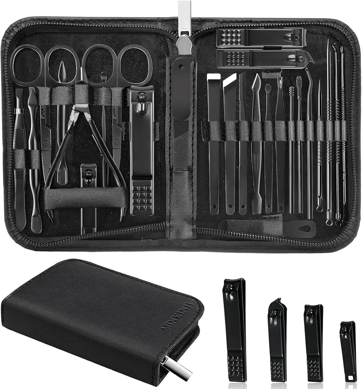 26-Piece Stainless Steel Nail Clipper & Manicure Pedicure Kit for Personal Care
