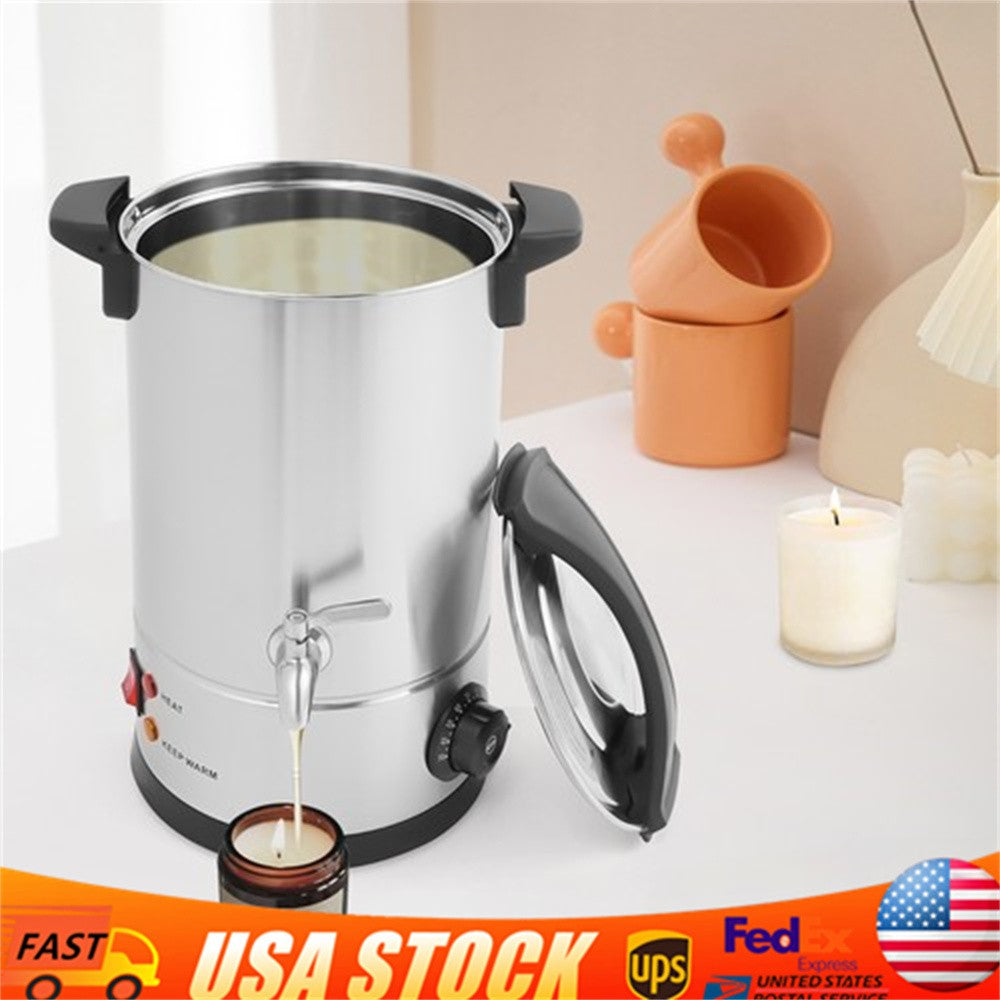 8L Electric Candle Wax Melter Oven for Candle Making, Stainless Steel