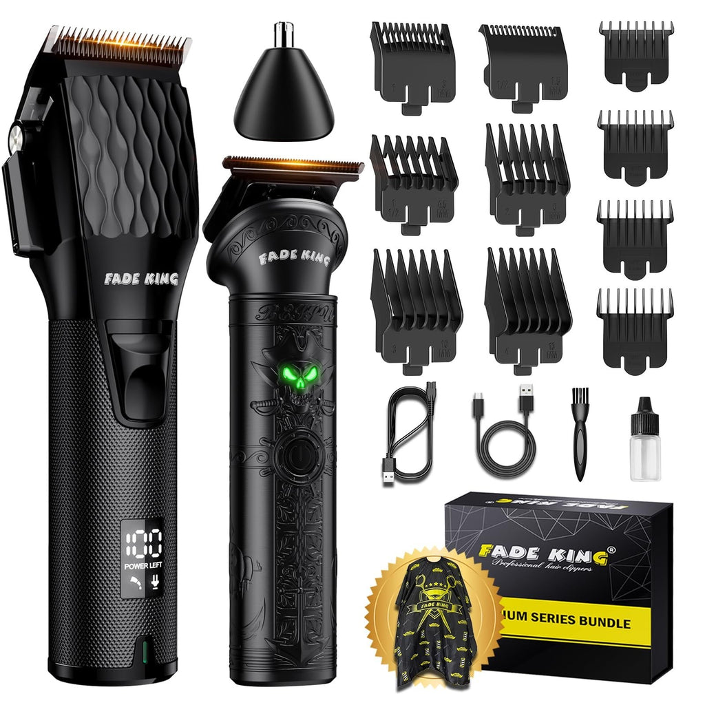 Cordless Hair Clippers & Grooming Kit for Men, Professional Trimmer Set