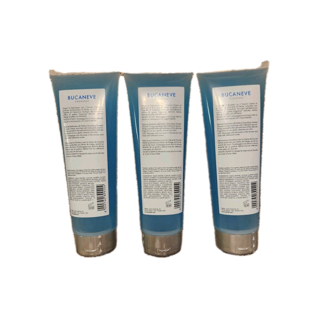 Bath & Shower Cream Set - Bucaneve Snow Drop 3x 8.4 Ounce Bottles