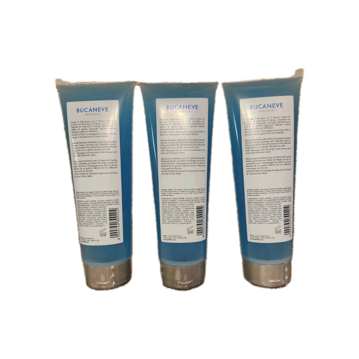 Bath & Shower Cream Set - Bucaneve Snow Drop 3x 8.4 Ounce Bottles