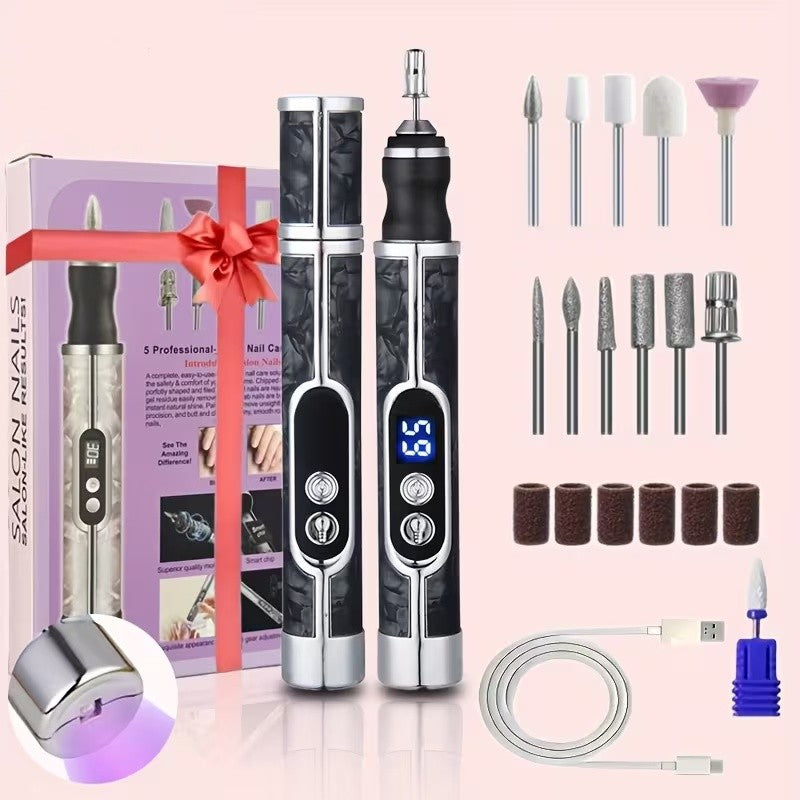 Cordless Nail Grinder for Thick Toenails, 5-Speed Electric Manicure Tool