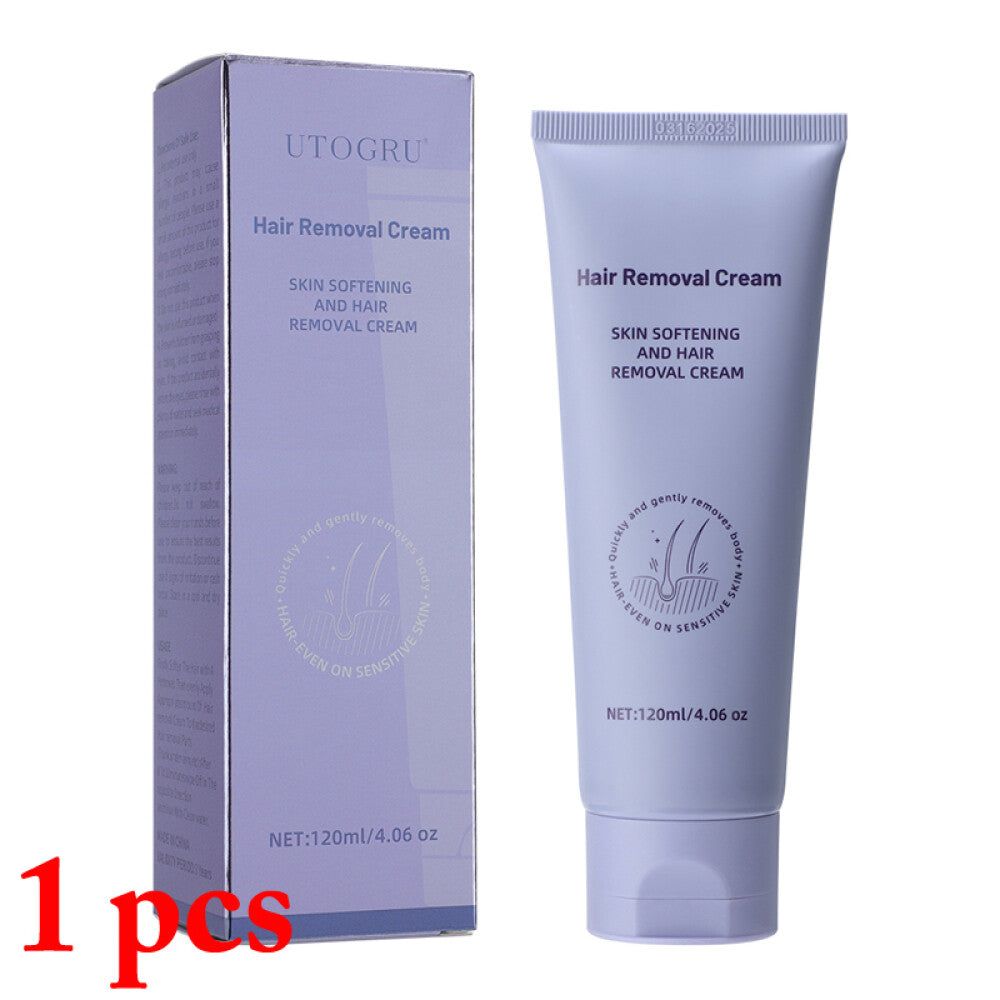 Permanent Hair Removal Cream for Body & Sensitive Skin - Painless Inhibitor