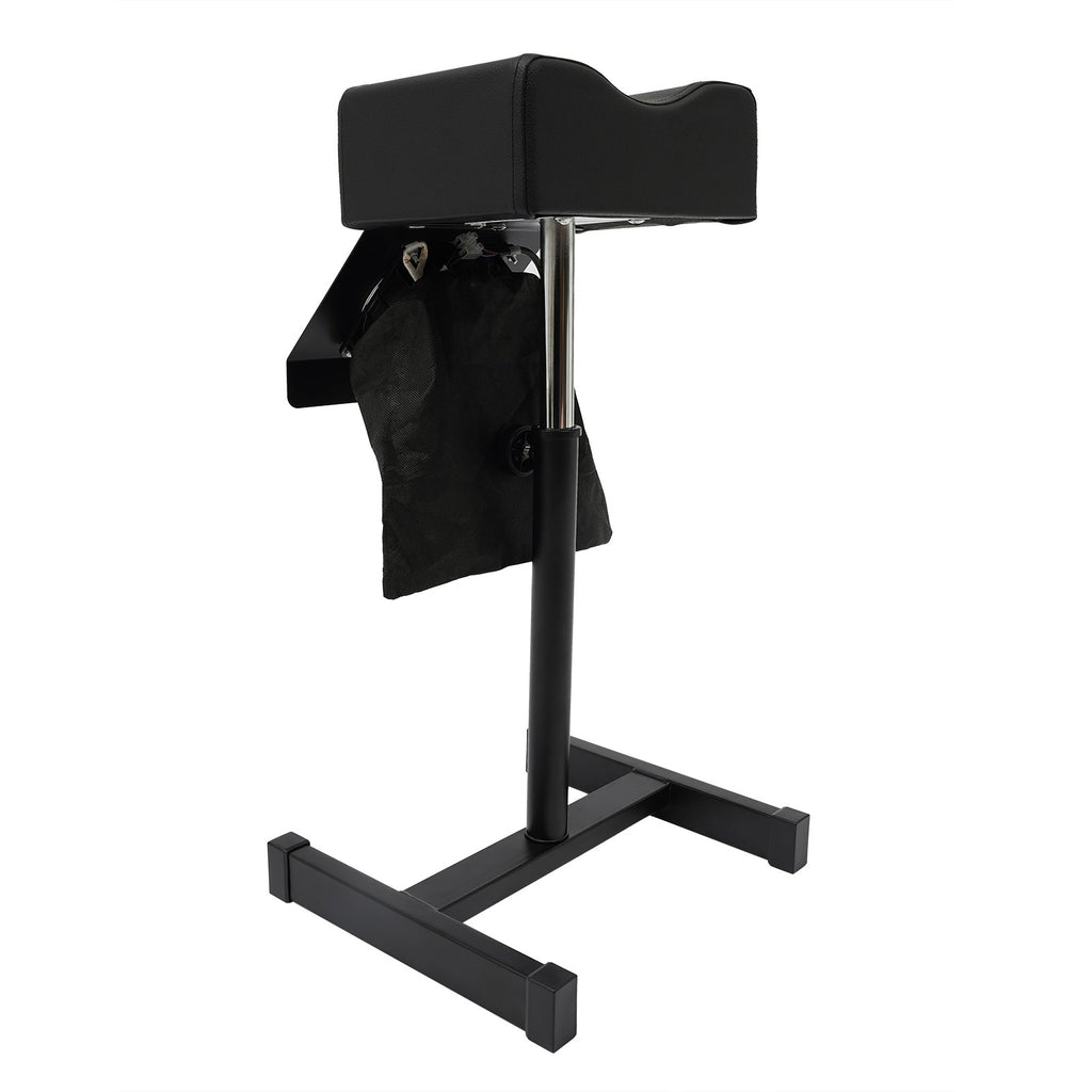 Adjustable Pedicure Footrest with Dust-Collecting Fan, Black, 48-68cm