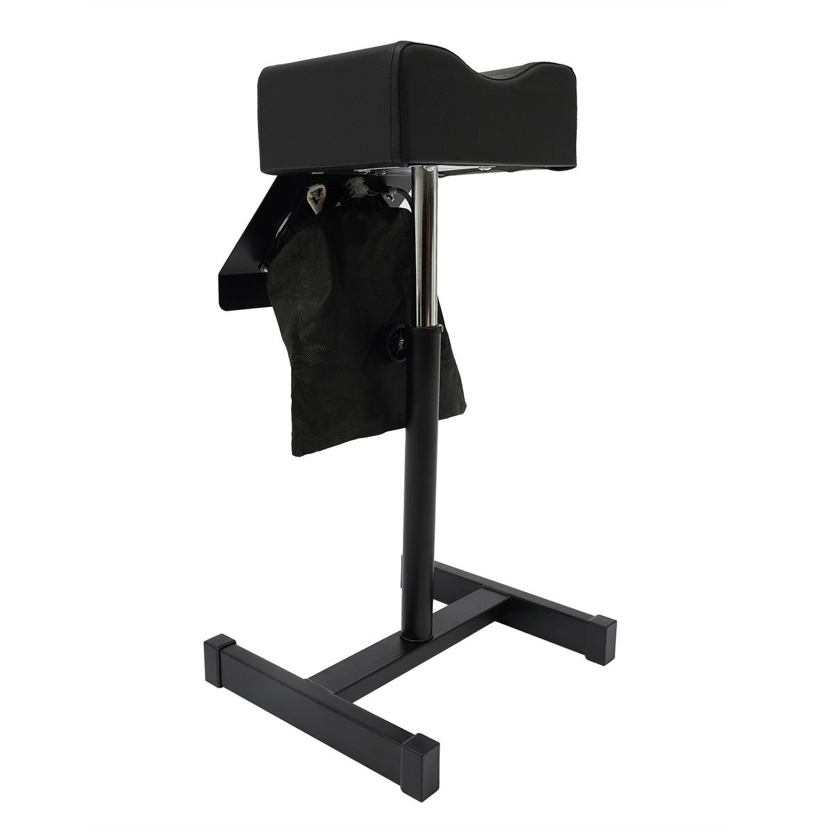 Adjustable Pedicure Footrest with Dust-Collecting Fan, Black, 48-68cm