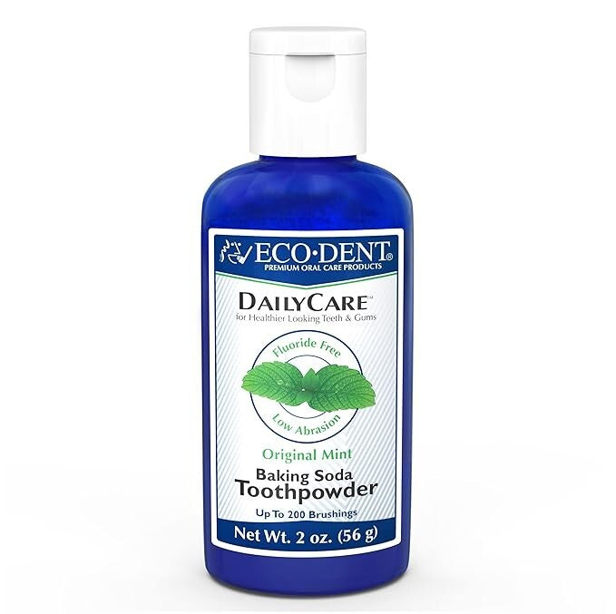 Eco-Dent Daily Care Toothpowder with Mint - 2 oz Natural Whitening Powder