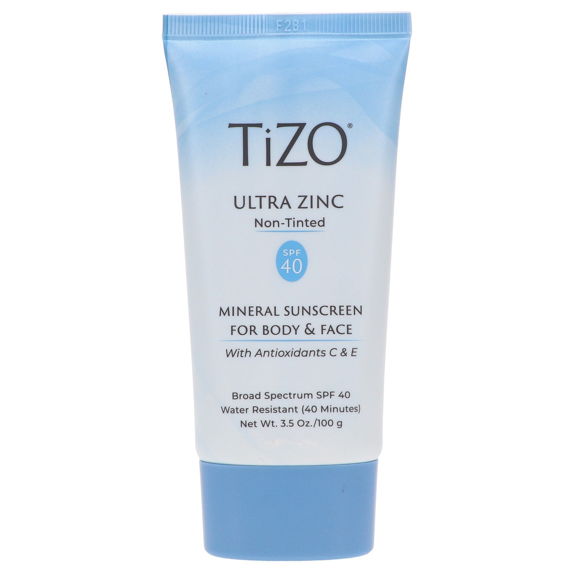 SPF 40 Zinc Sunscreen for Face & Body Non-Tinted with Antioxidants 3.5 oz