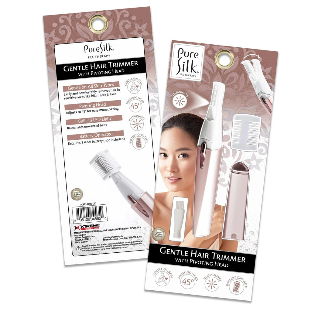 Pure Silk Women's Hair Trimmer with Pivoting Head & Adjustable Blade