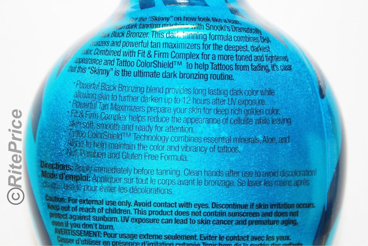 Dark Tanning Lotion - Black Bronzer with Firming & Tattoo Protection, 12 Oz (2 Pack)