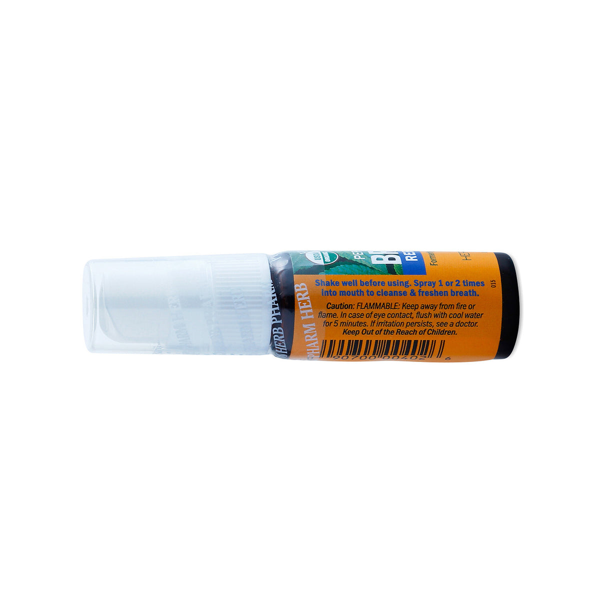 Herb Pharm Organic Peppermint Breath Refresher Spray 0.47 Fl Oz