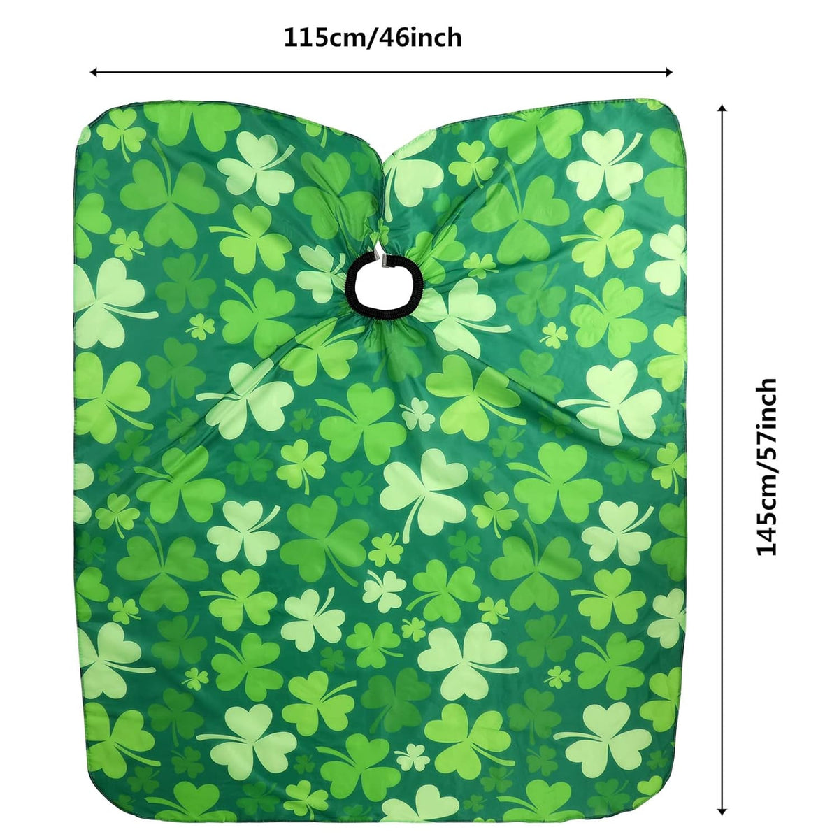 St. Patrick's Day Professional Barber Cape with Neck Duster Brush - Green