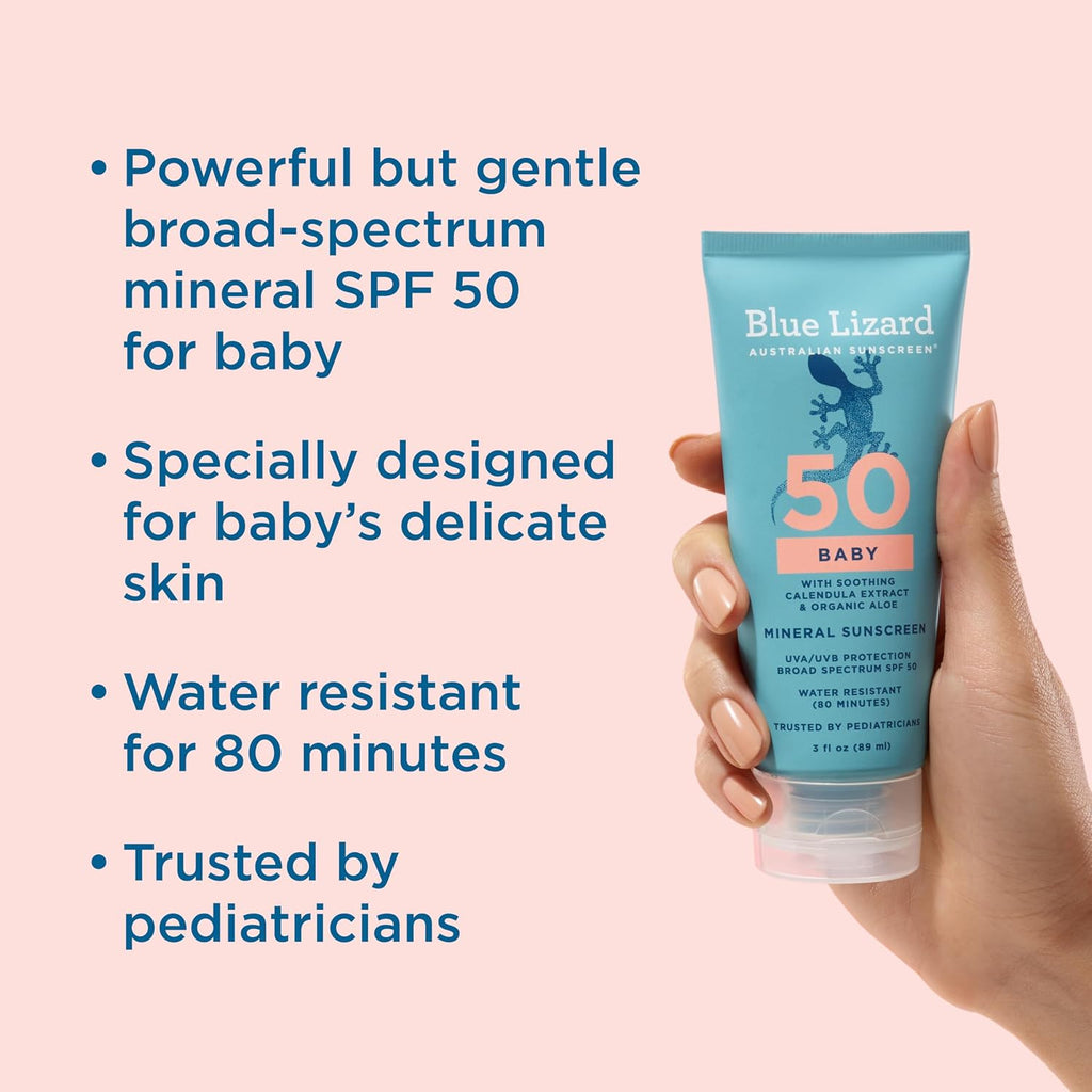 Baby Mineral Sunscreen SPF 50+ Water Resistant UVA UVB Protection 3oz