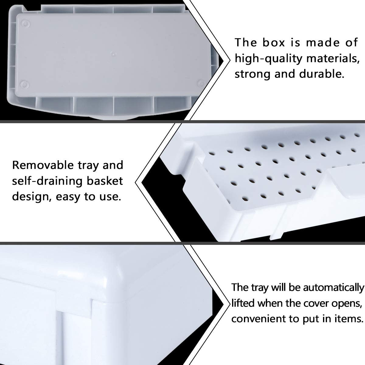 Disinfectant Nail Tool Sterilizer Box with Transparent Lid - Plastic Sanitizing Tray for Nail & Salon Tools
