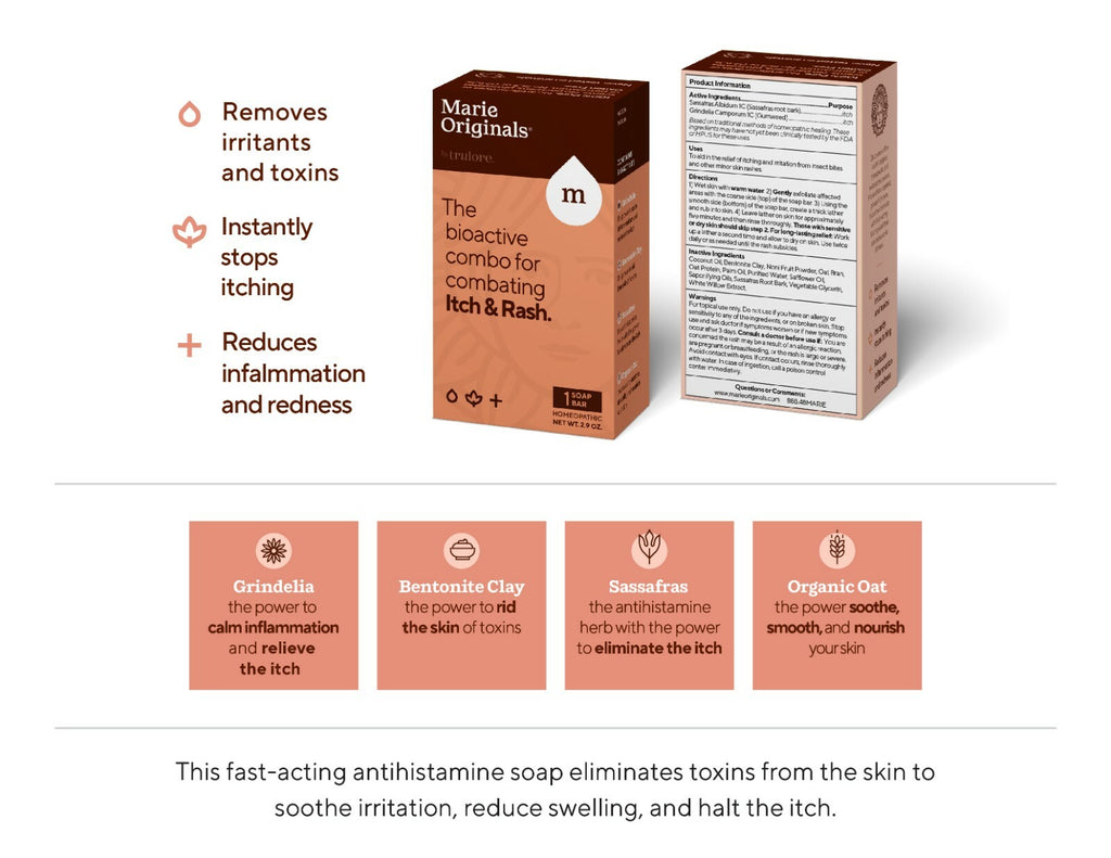 Itch Relief Bar Soap for Skin Irritations and Insect Bites - Natural Healing