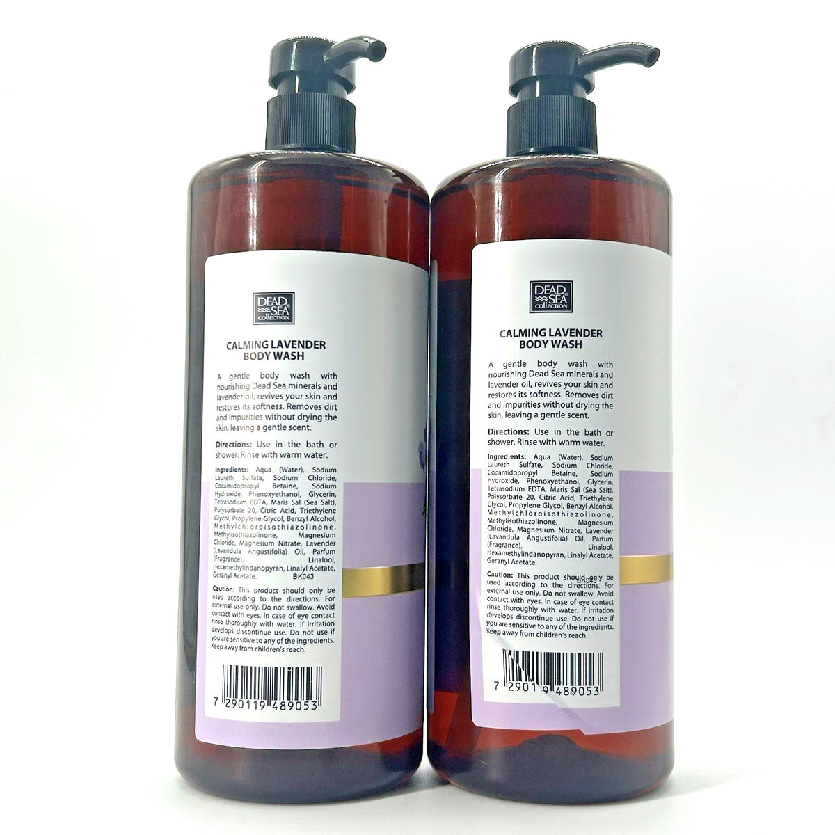 Lavender Dead Sea Mineral Body Wash 2-Pack – Hydrating Natural Skin Care