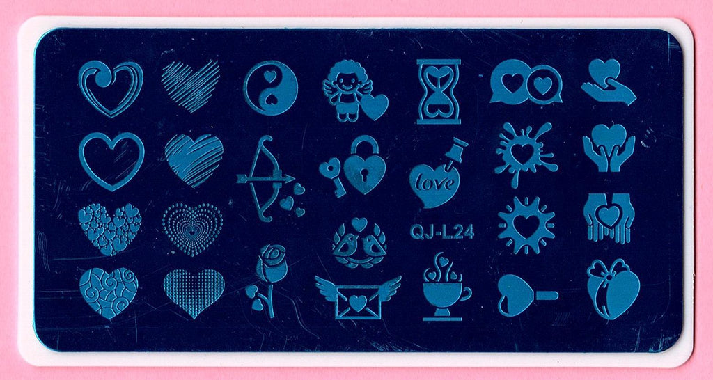 Valentine's Day Nail Art Stamping Plate Set - Multiple Designs for DIY & Professional Use