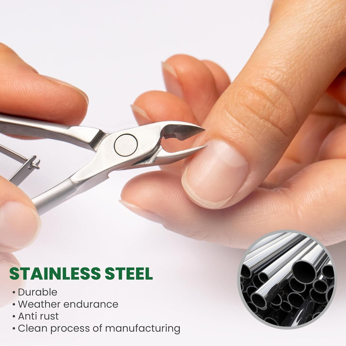 Stainless Steel Cuticle Nippers Double Spring Nail Tool D-03 12 Jaw