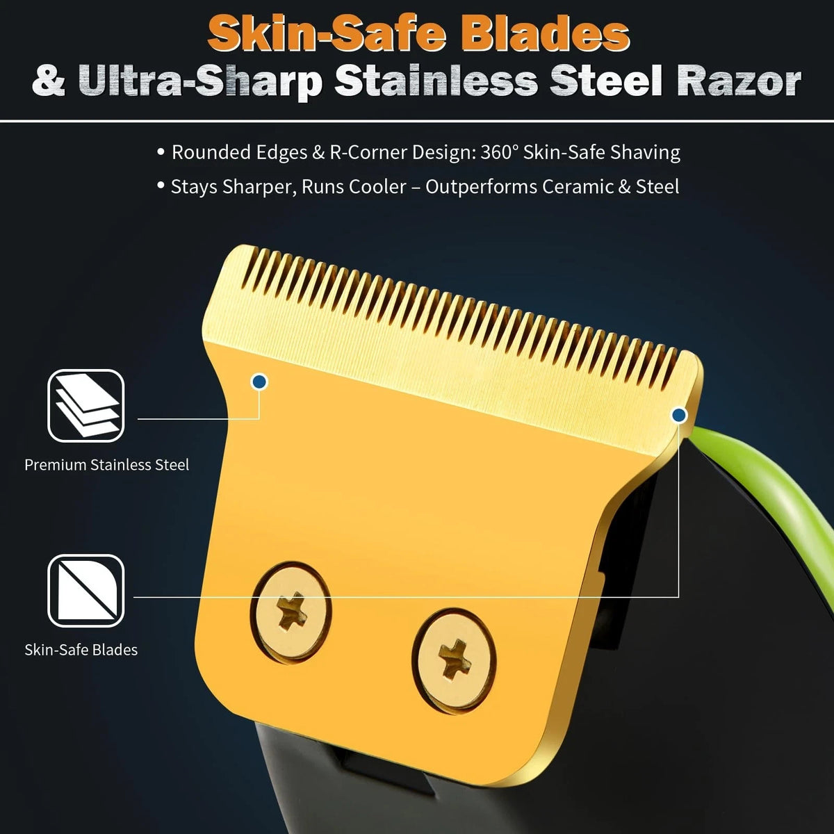 Rechargeable Cordless Beard & Hair Trimmer with LED Display - Men’s Grooming Kit