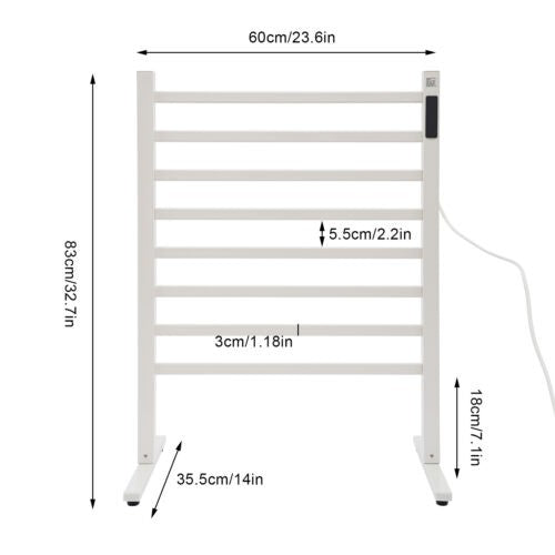 Electric Floor-Standing Towel Warmer Rack with Adjustable Temperature 180W