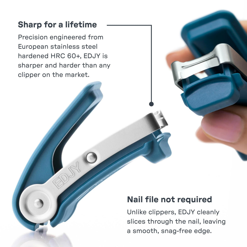 Toe Nail Clippers with Single Blade Precision - Blue