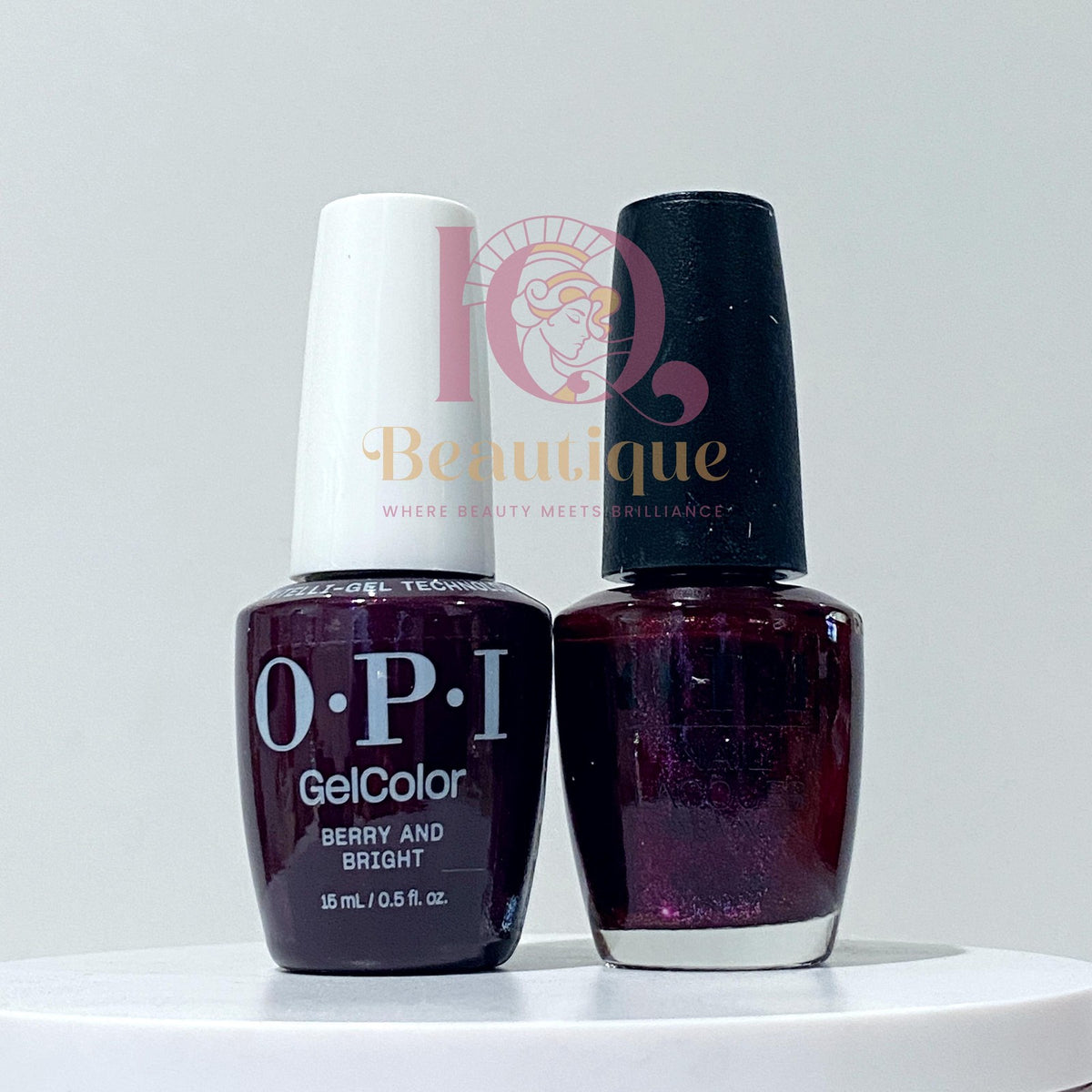 OPI Gel & Nail Polish Duo Set - Berry and Bright, Long-Lasting Salon Quality