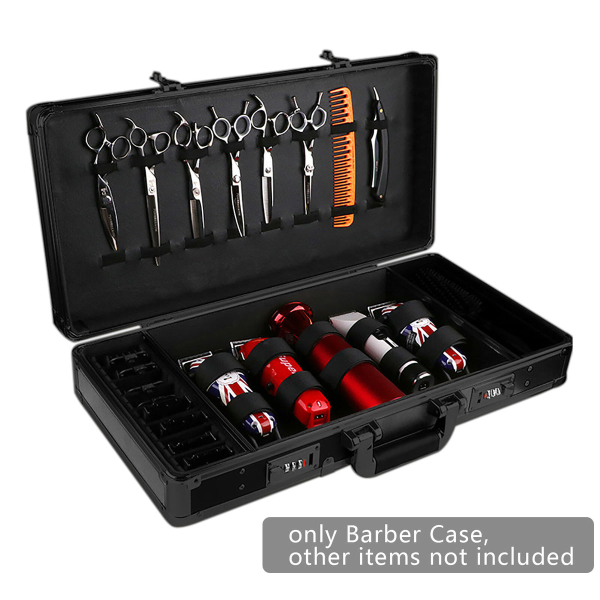 Barber Stylist Carrying Case for Clippers Trimmers & Scissors - Travel Organizer