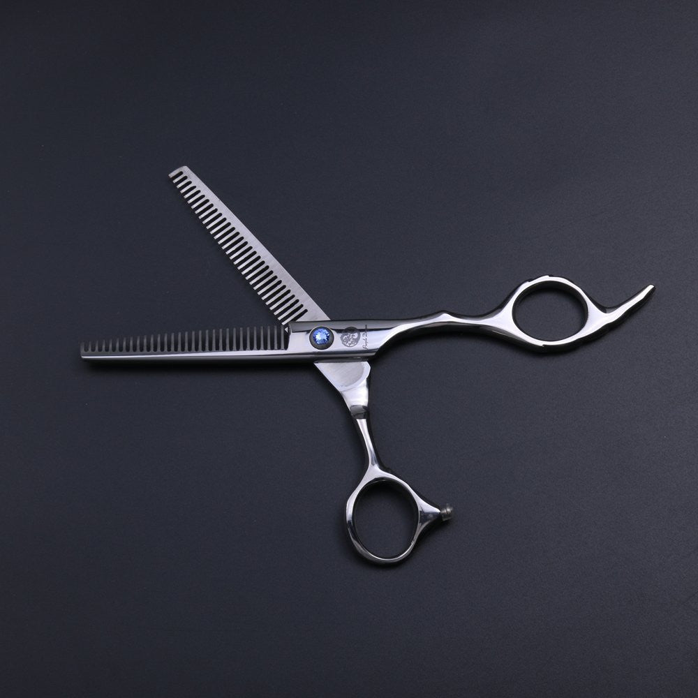 Professional 6-Inch Double Teeth Hair Cutting Shears - Stainless Steel