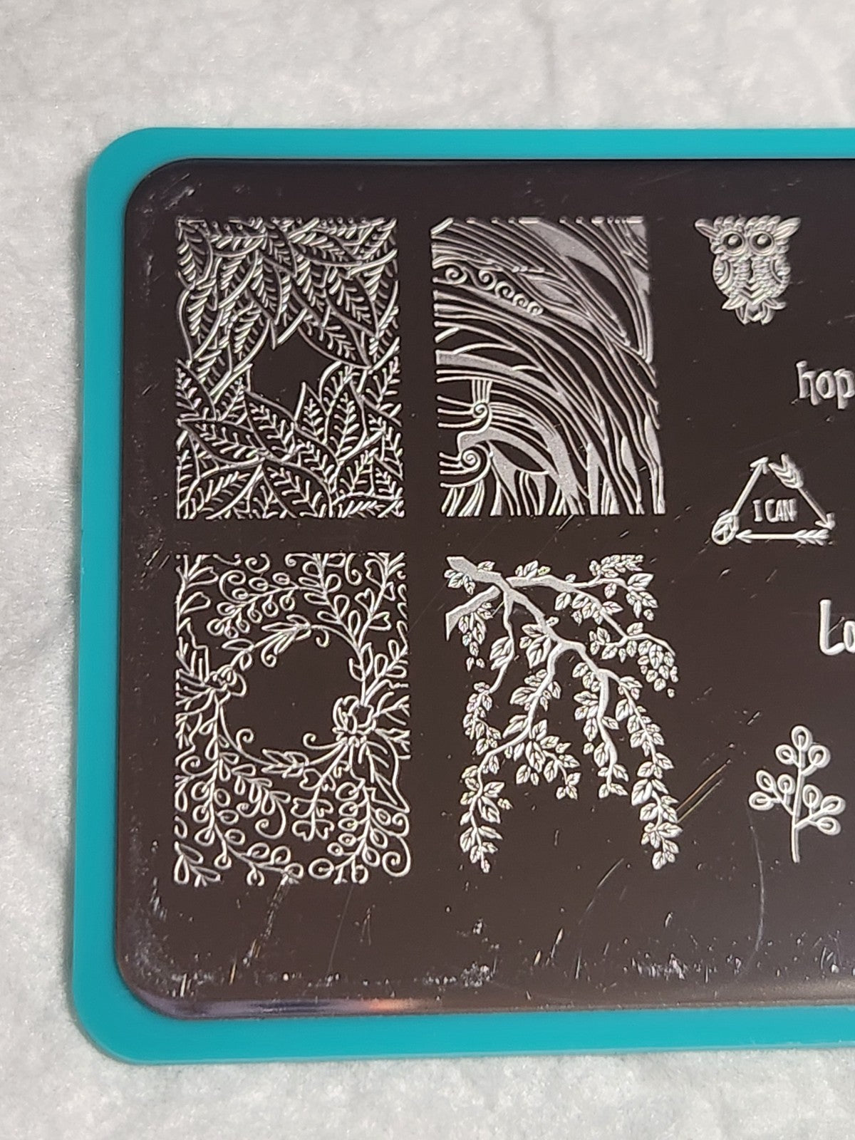 Maniology Nail Stamping Plate M070 Faith and Plants Nail Art Template
