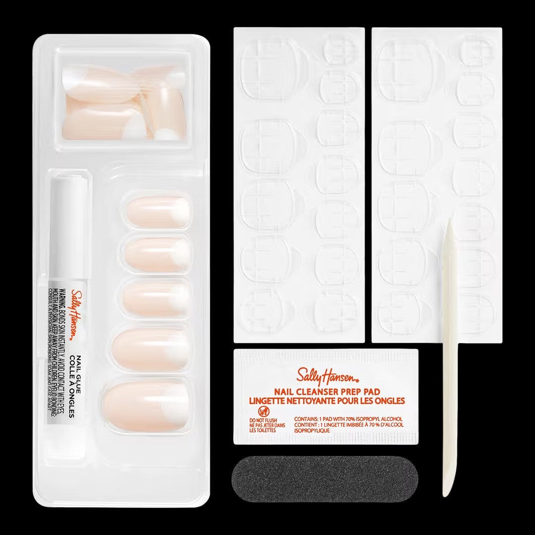 False Nails Set with Glue - 24 Oval Nail Tips for Manicure, Salon Perfect OV161