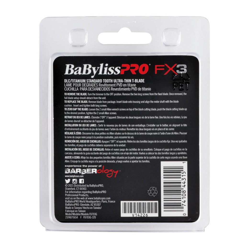 Ultra-Thin T-Blade Replacement for Trimmers - Zero Gap, DLC & Titanium Finish