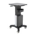 Salon Mobile Storage Cart with Wheels & Shelves - Modern Black or White