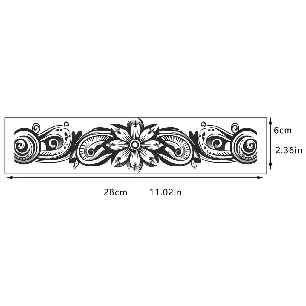 Temporary Tattoo Arm Band 18 Sheets - 18 Count - Black