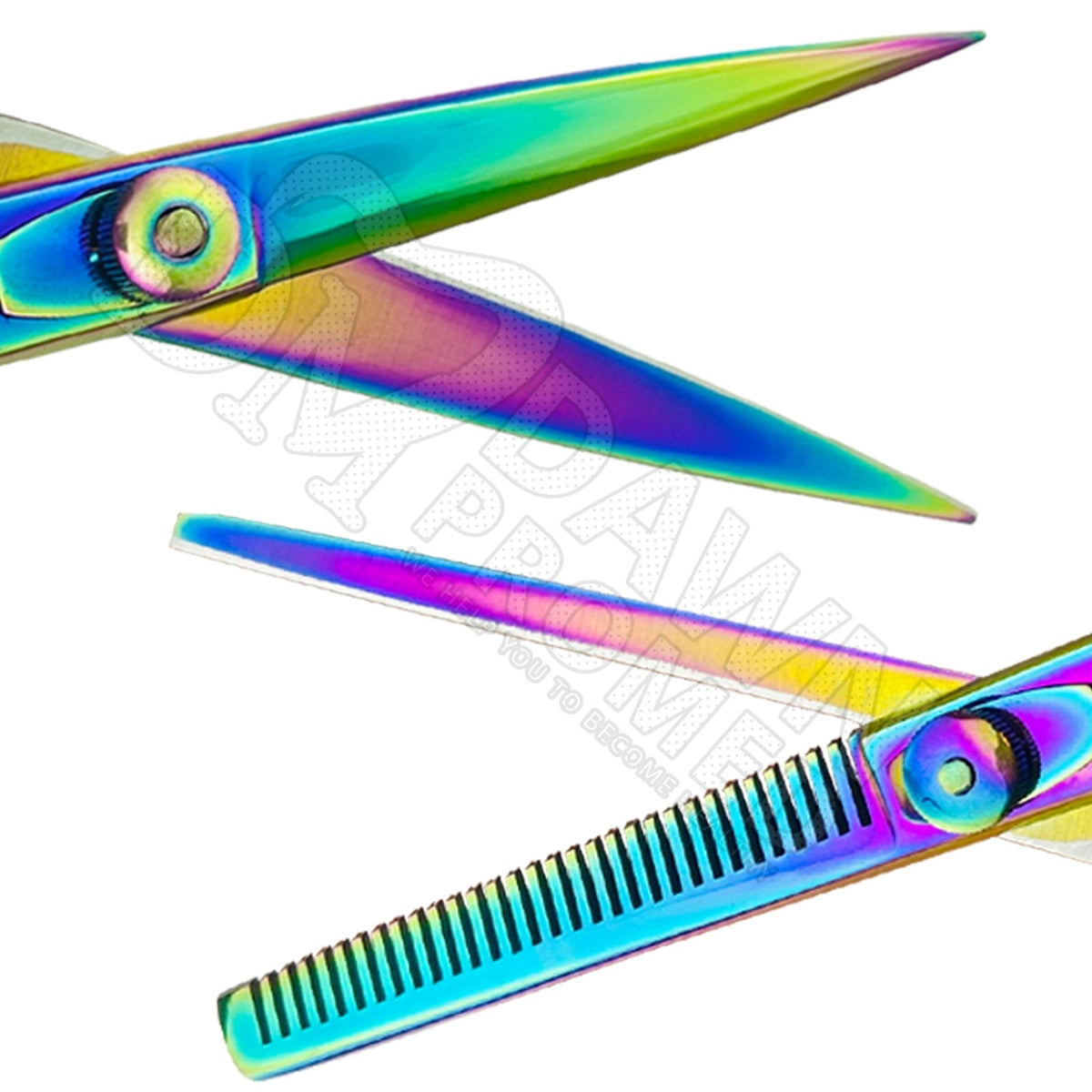 Professional Rainbow Hair Cutting & Thinning Scissors 6.5" - High-Precision Barber Shears