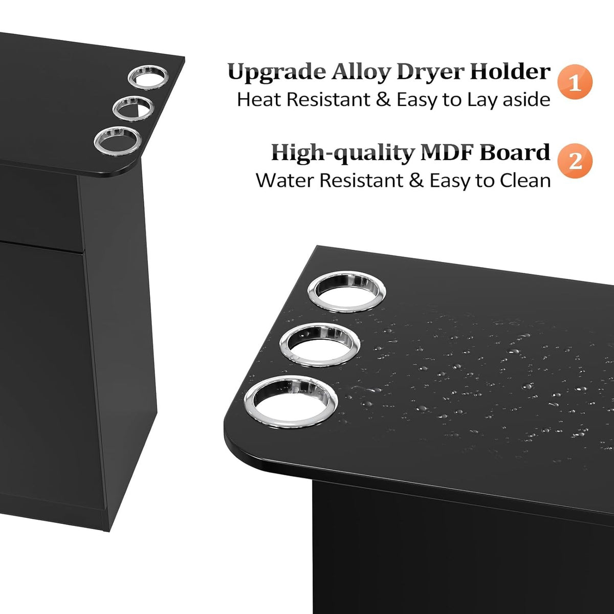 Salon Hair Styling Station with Storage Cabinet & Drawers – Professional Barber & Beauty Equipment