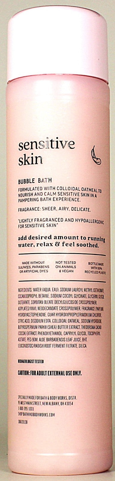 Bath & Body Works Sensitive Skin Colloidal Oatmeal Bubble Bath 4 Pack 10.75oz