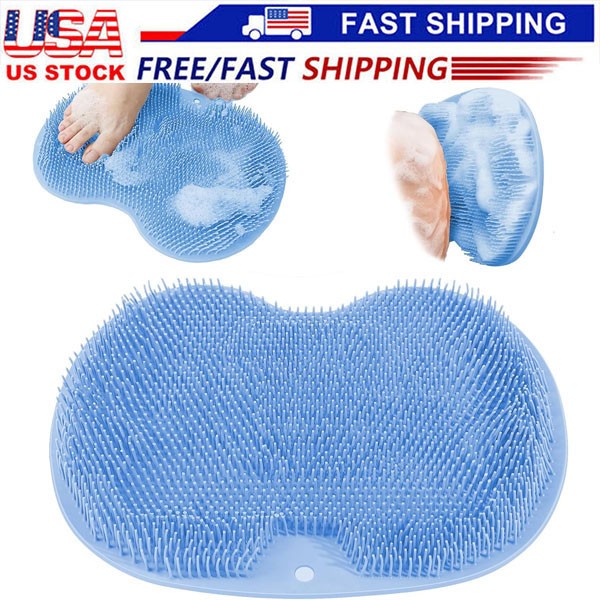 Foot Back Scrubber Silicone Exfoliating Massager Pad for Shower & Bath