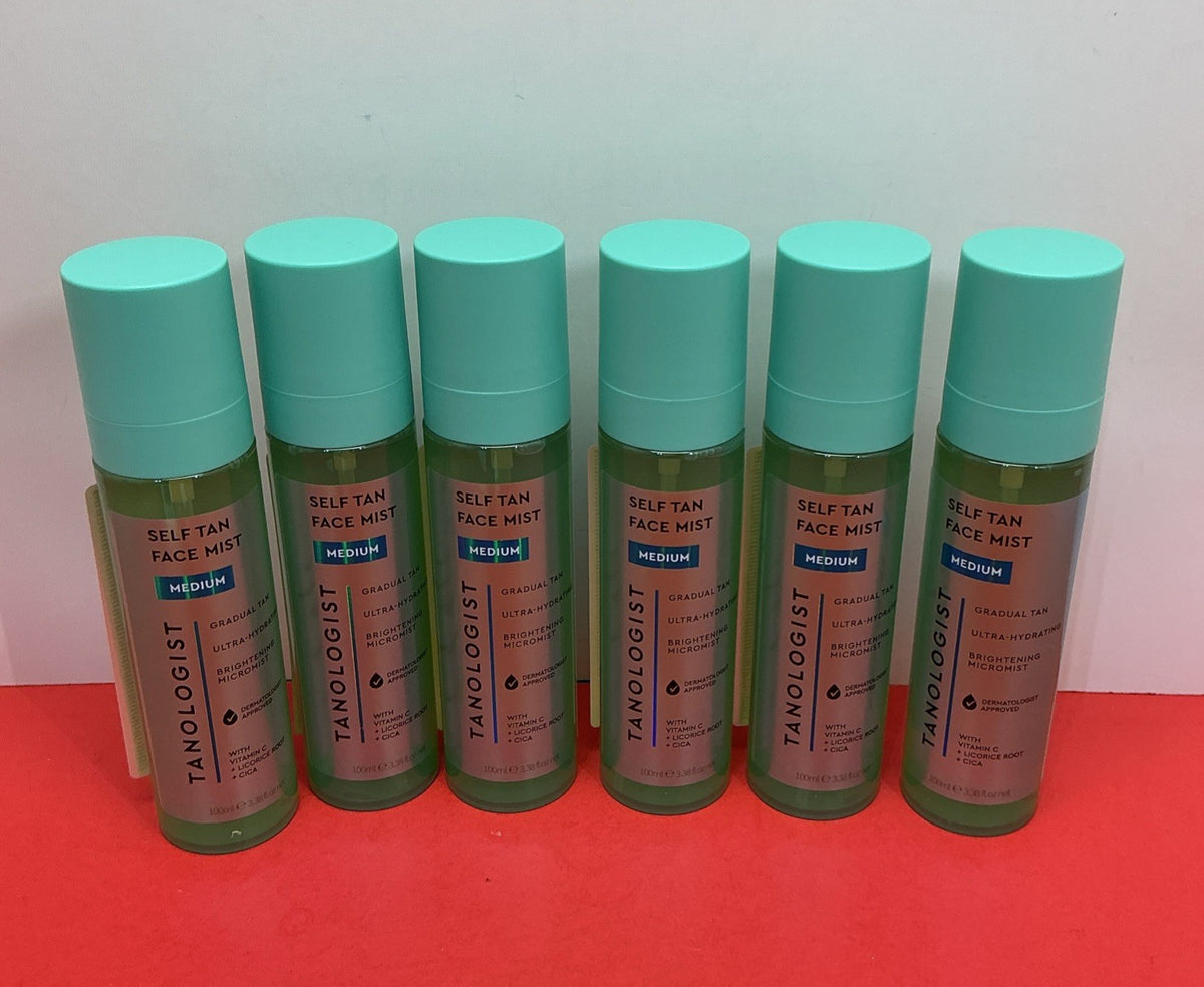 Self-Tanning Facial Mist with Brightening & Hydrating - Gradual Glow 3.38oz (6 Pack)