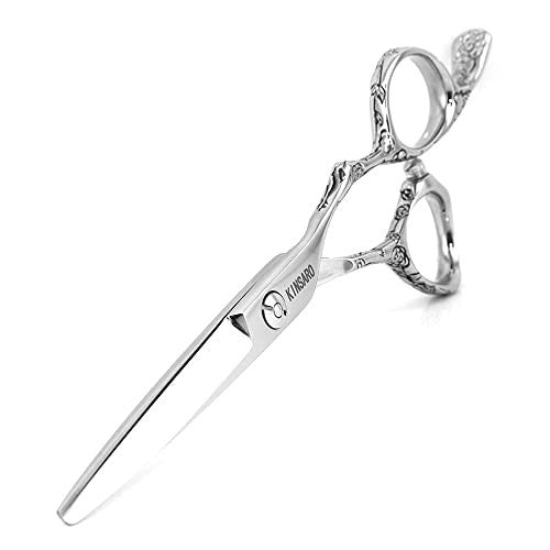 Professional Hair Cutting Scissors 5.5 Inch Steel Shears with Rose Handle