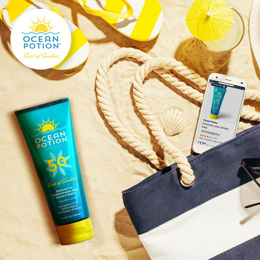 Ocean Potion SPF 50 Sunscreen Lotion 6.8oz - Water-Resistant Broad Spectrum SPF50