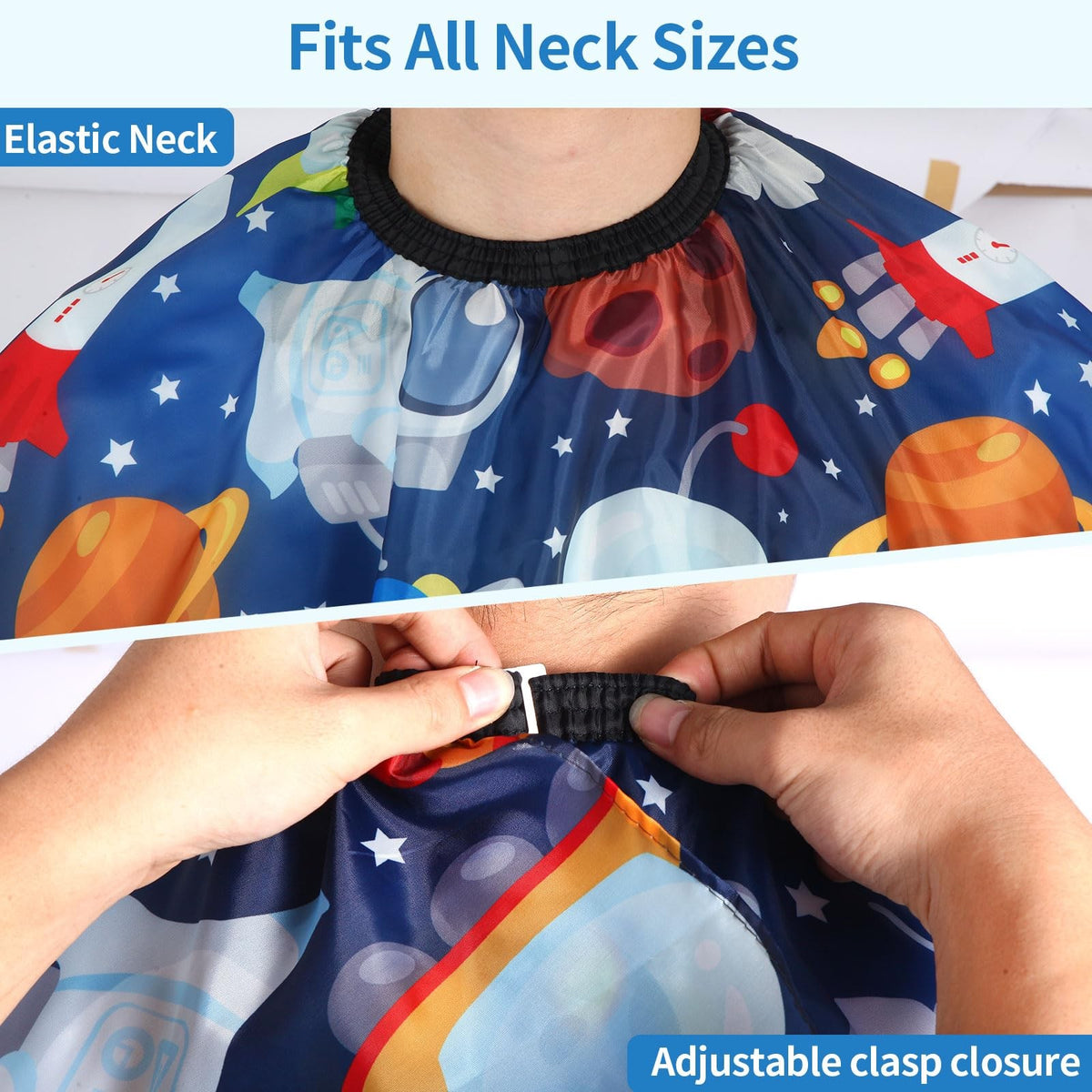 Kids Hair Cutting Cape 2 Pack - Waterproof Salon Aprons for Children