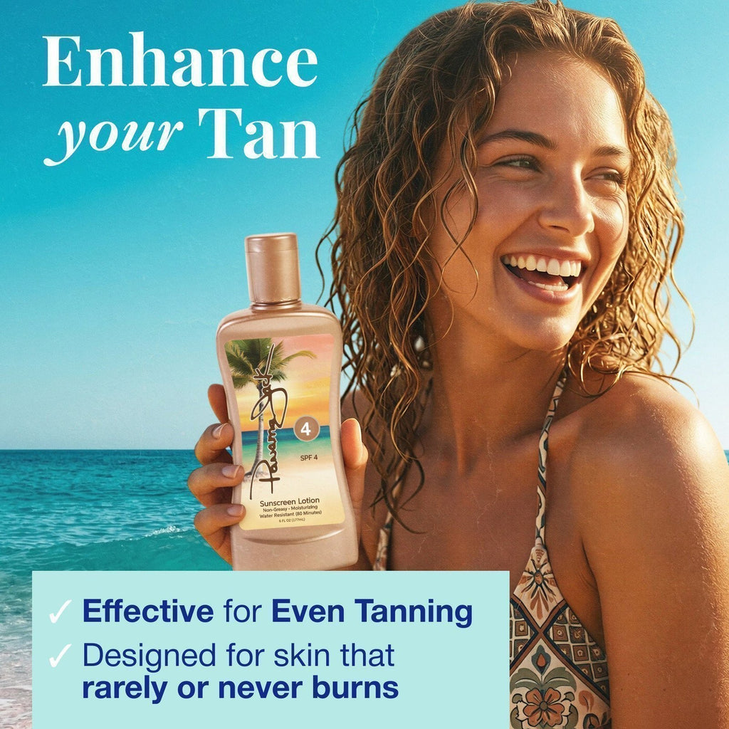 Sunscreen Tanning Lotion SPF 4 - Cruelty-Free, Paraben & Gluten Free, Water-Resistant
