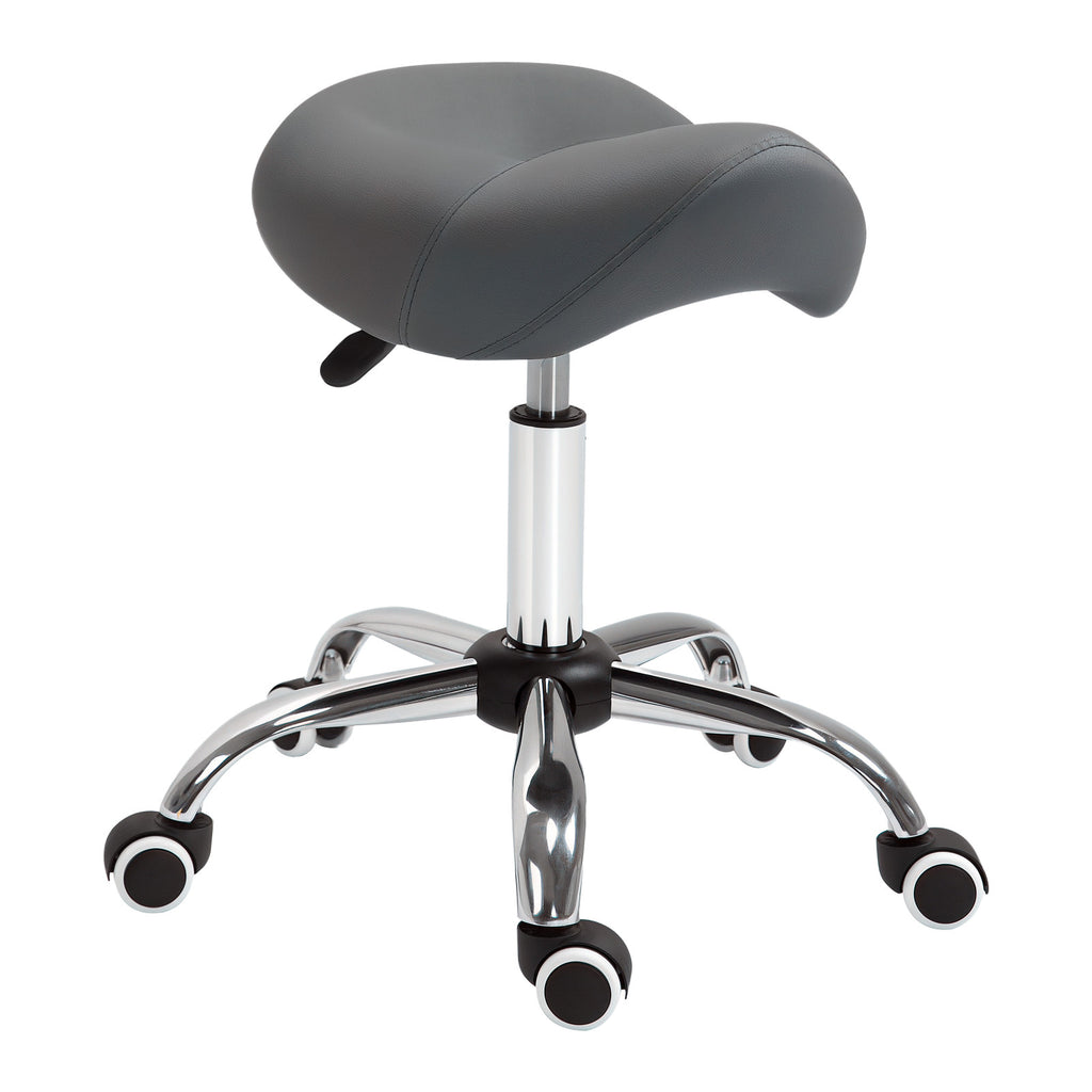 Ergonomic Adjustable Saddle Stool with Swivel and Hydraulic Height Control