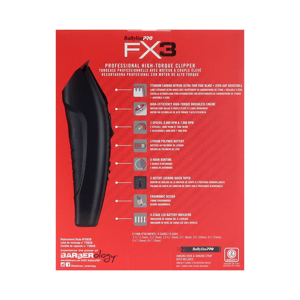 Professional Cordless Hair Clipper - High Torque, Ergonomic Design, 8 Attachments