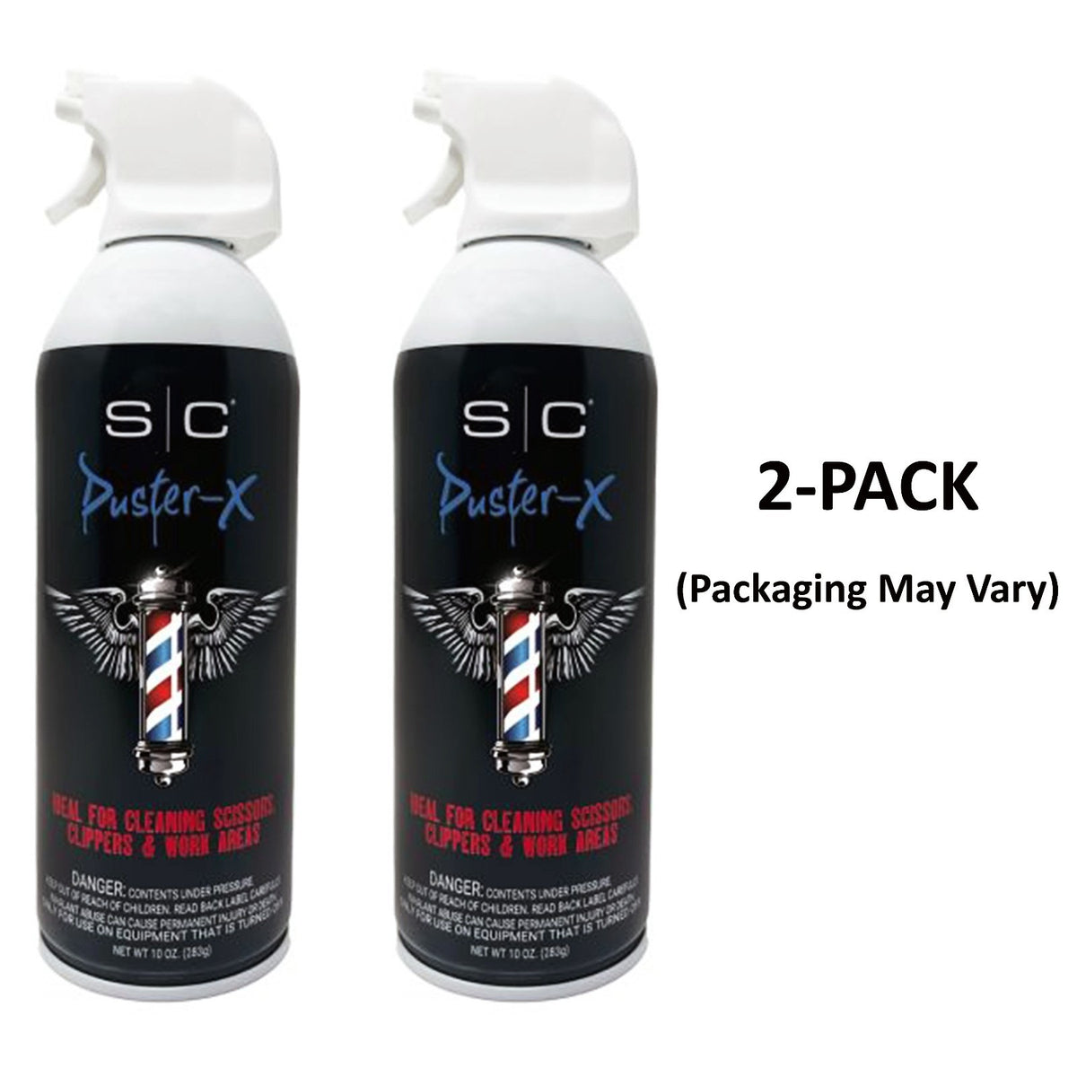 Barber Hair Duster Spray 10oz - 2 Pack for Clipper & Stylist Equipment Cleaning