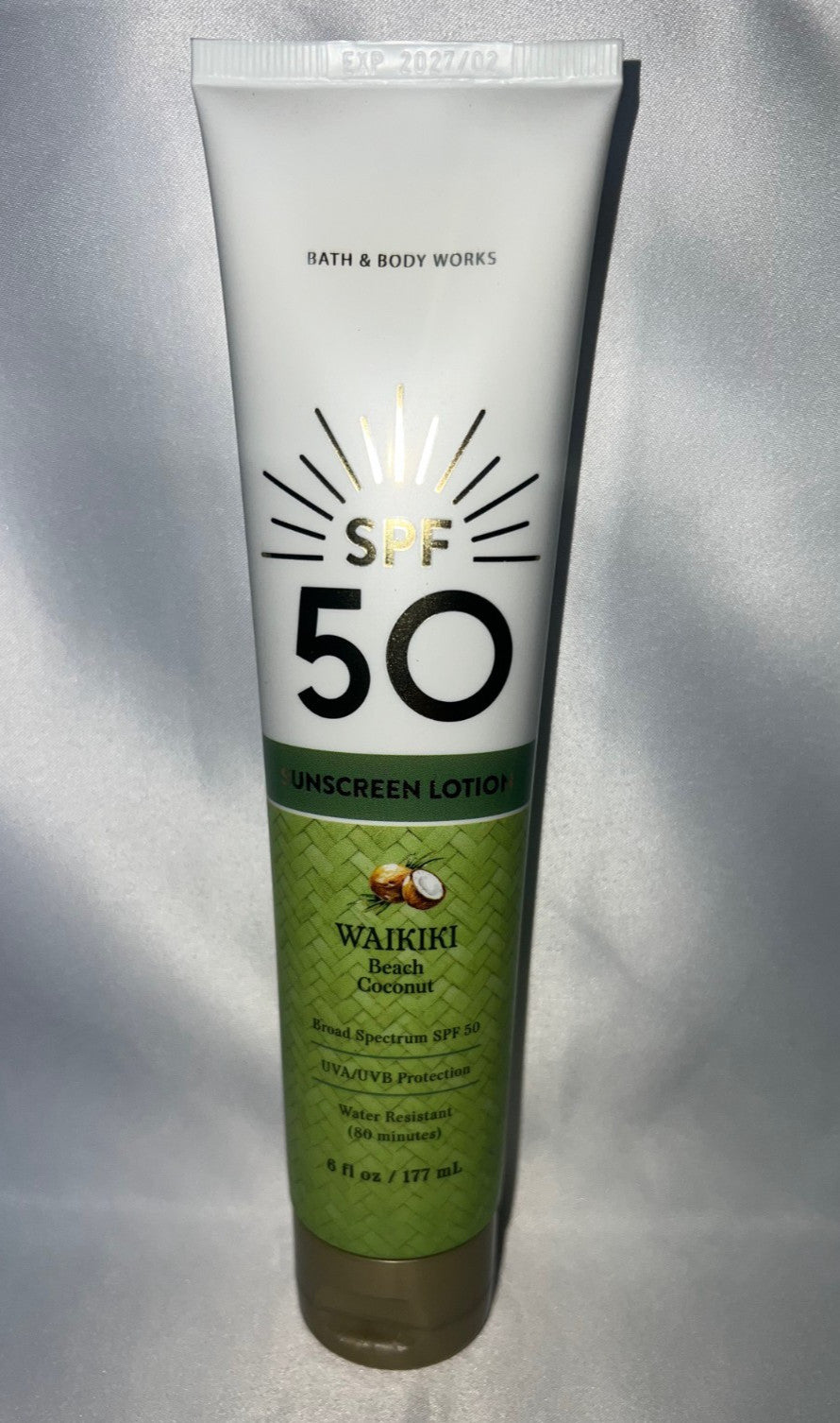 SPF 50 Sunscreen Lotion with Coconut Scent - Waikiki Beach Beach Body Protection