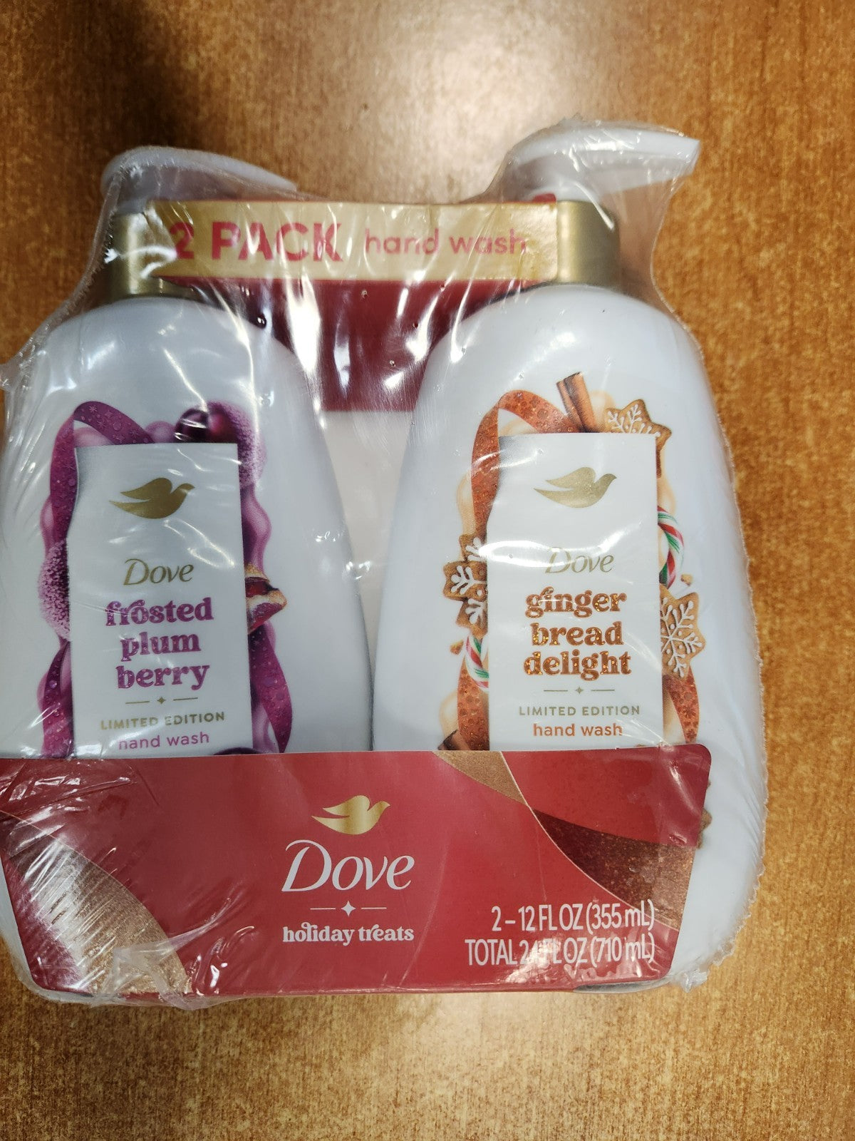 Dove Holiday Hand Soap Set - Gingerbread & Frosted Plum Berry, Limited Edition
