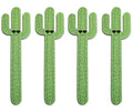 Cute Cactus Nail Files Set - 4-Piece Double-Sided Emery Board with Sunglasses Design